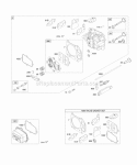 Cylinder Head Diagram and Parts List for 12H672-0005-B1  Briggs and Stratton Engine